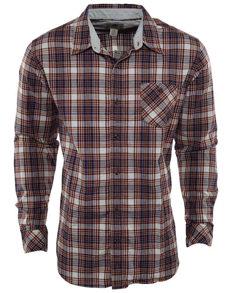 Timberland Timberland 'Allendale River' Regular Fit Plaid Organic Cotton Blend Sport Shirt Mens Style : 5531j