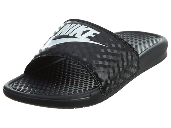 Nike Benassi JDI Slides Black/White Womens Style :343881