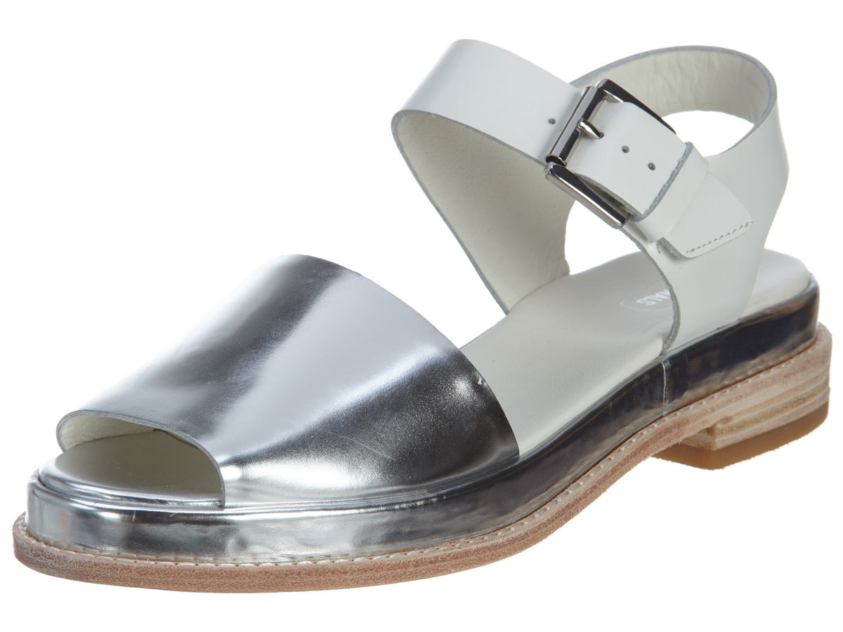 Clarks Madlen Sandal White Leather (Women&
