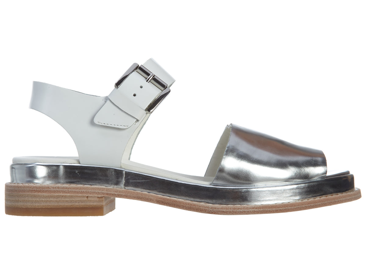 Clarks Madlen Sandal White Leather (Women&