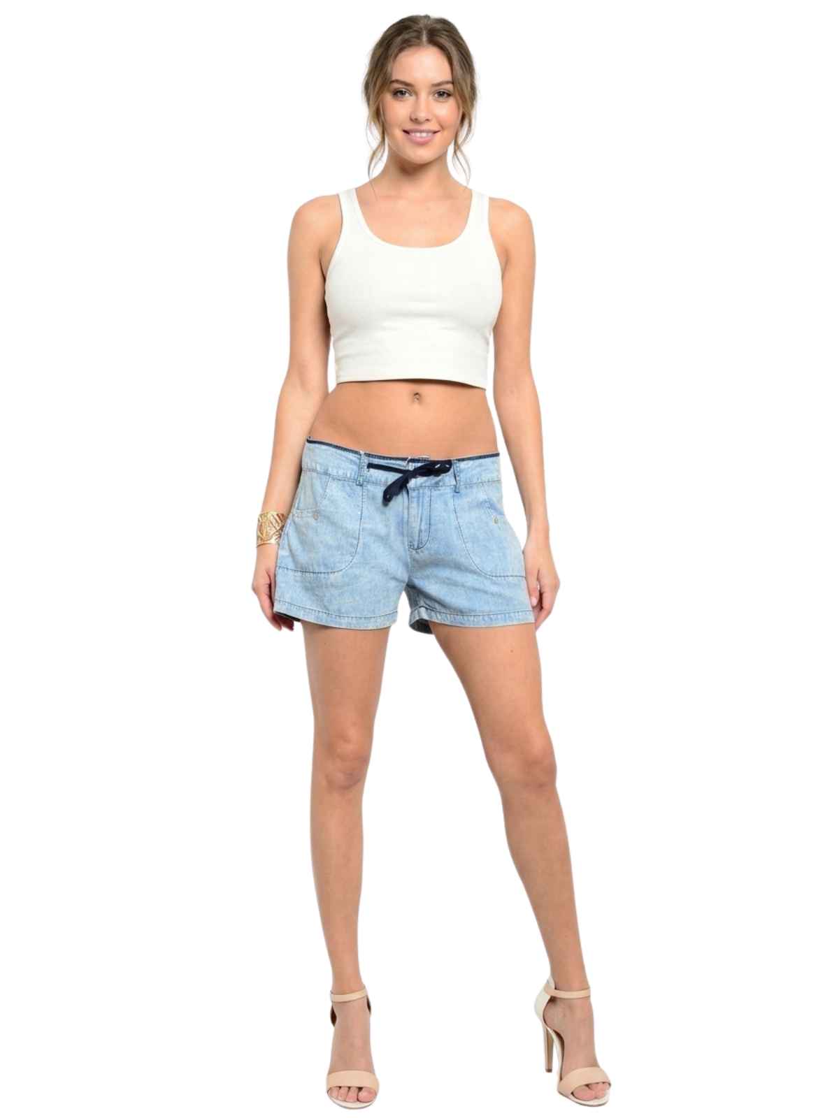 Giorgio West (New) Shorts Womens Style : Black Cream