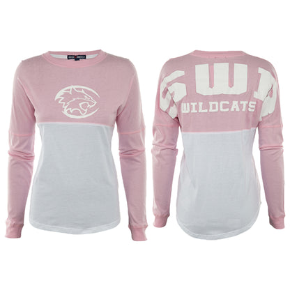 Basix Of America SWR Wildcats Long Sleeves Jumbo Crewneck T-Shirt Womens Style : JR-5660