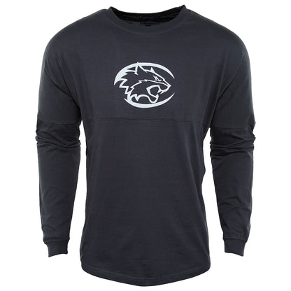 Basix Of America Rocky Point Eagles Long Sleeves Jumbo Crewneck T-Shirt Womens Style : MN-5660