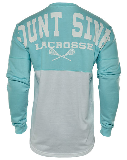 Basix Of America Mount Sinai Lacrosse Two Tone Fleece Crewneck Pullover Sweatshirt Mens Style : CNR-5000