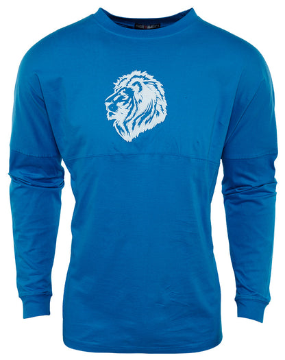 Basix Of America Longwood Lions Logo Long Sleeve Crewneck T-Shirt Unisex Style : MN-5660