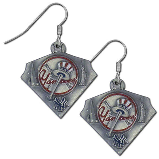 Mlb New York Yankees Diamond Style Dangle Earrings Unisex Style : 8996-er-30