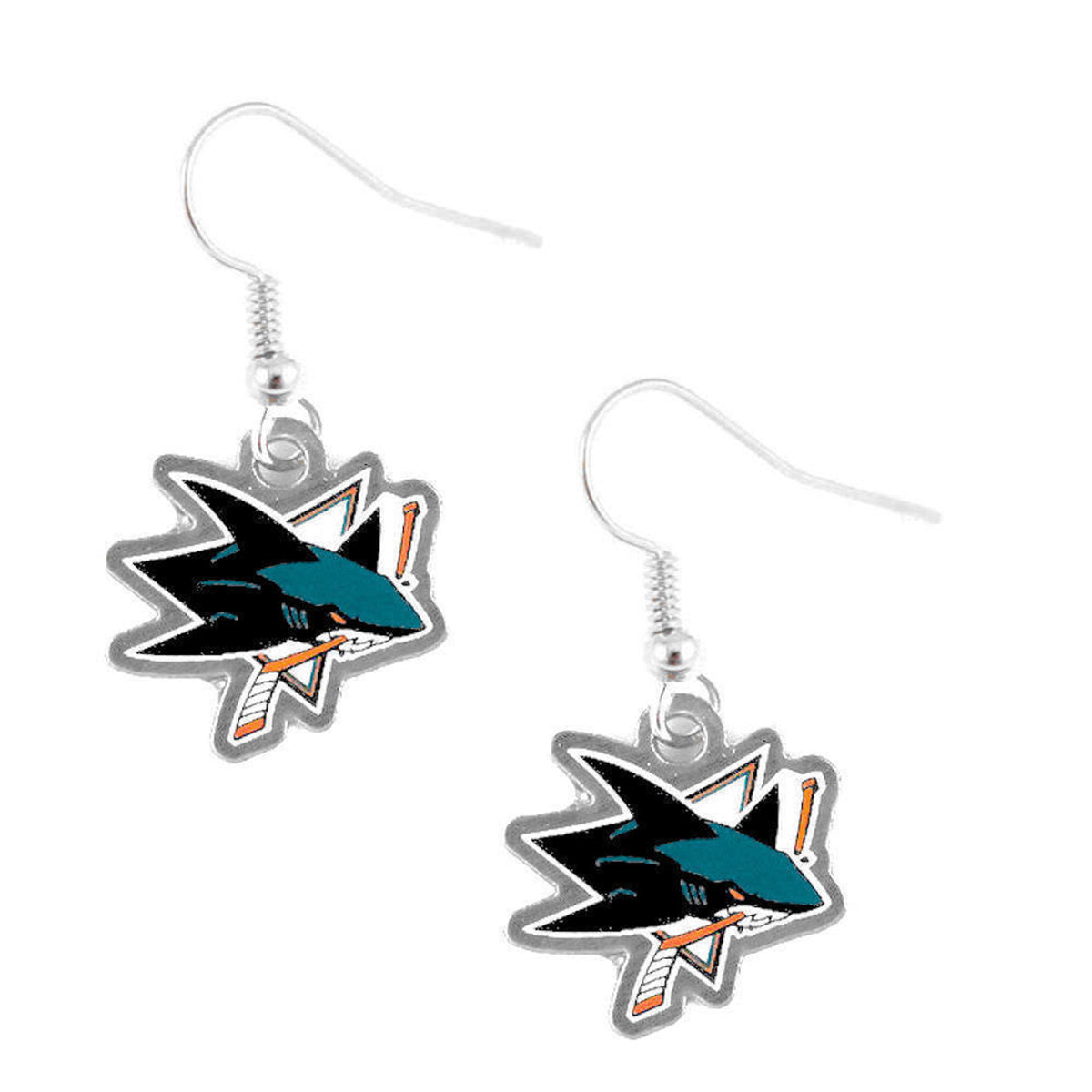 Nhl San Jose Sharks Earrings Unisex Style : 7193-21