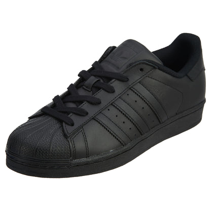 Adidas Superstar Casual Sneakers -Black/Black/Black Mens Style :AF5666