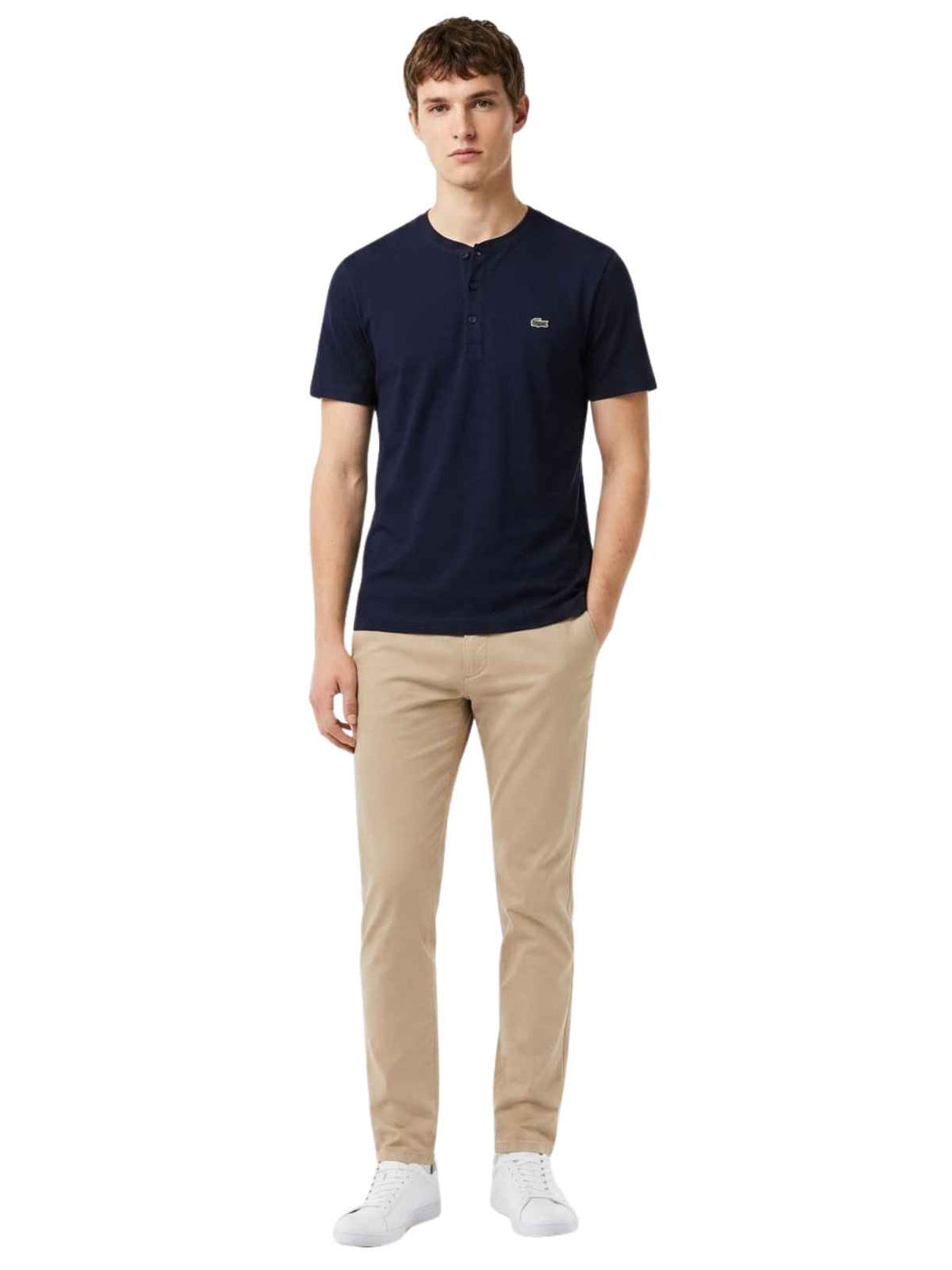 Lacoste Henley Neck Pima Cotton Jersey T-shirt Mens Style : Th0884-51