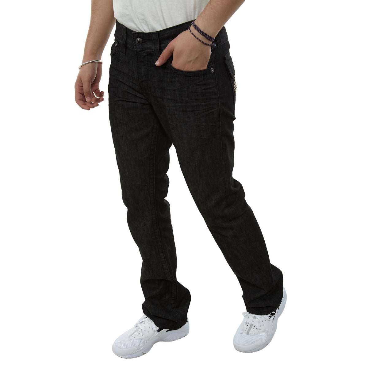 True Religion Ricky Nickel Stud Logo Jean Mens Style : Mq6859j02