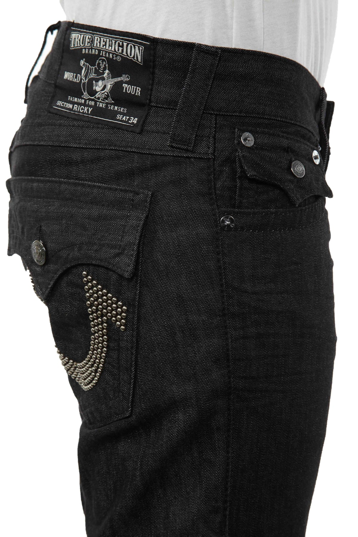 True Religion Ricky Nickel Stud Logo Jean Mens Style : Mq6859j02