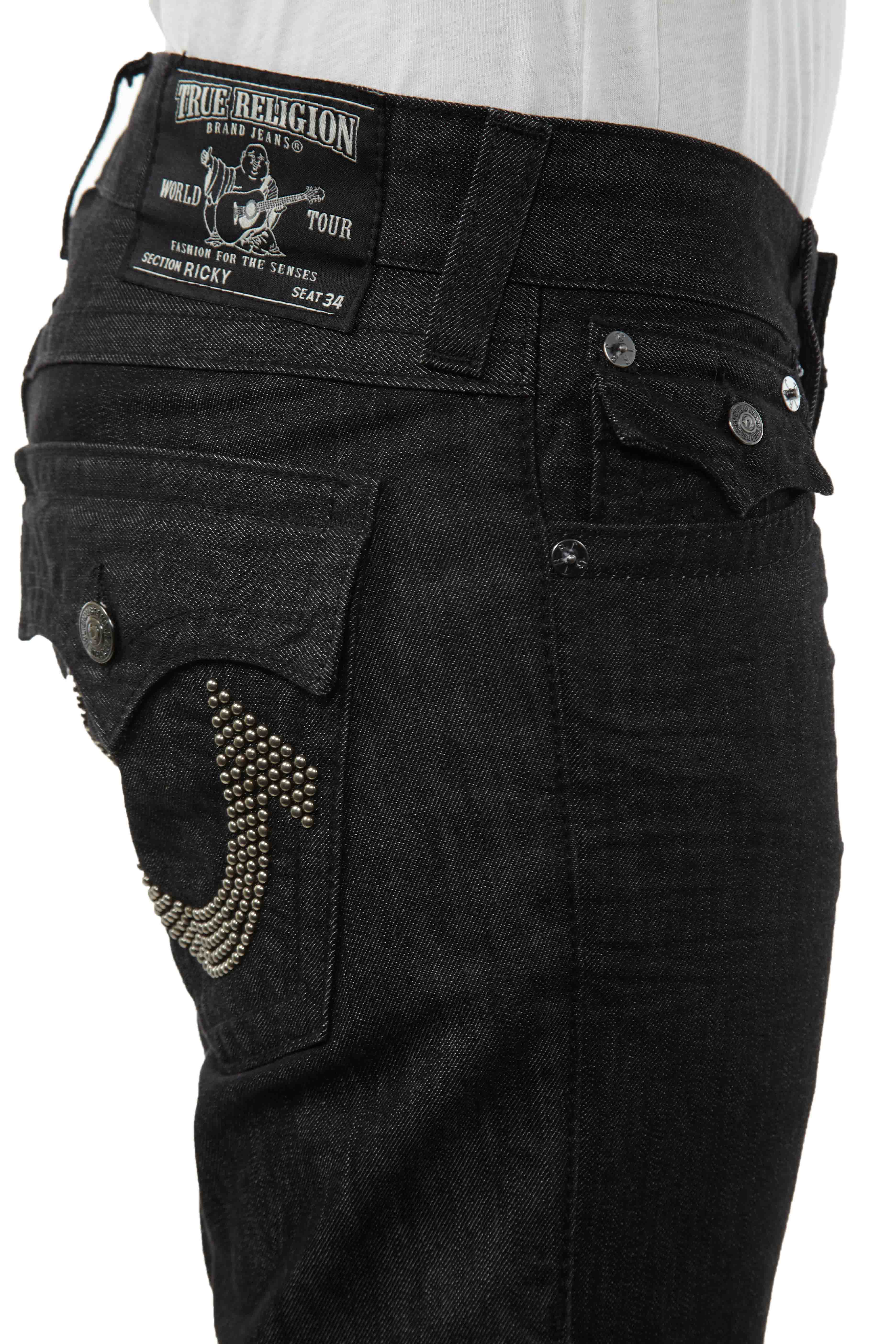 True Religion Ricky Nickel Stud Logo Jean Mens Style : Mq6859j02