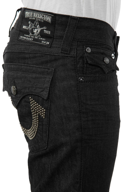 True Religion Ricky Nickel Stud Logo Jean Mens Style : Mq6859j02