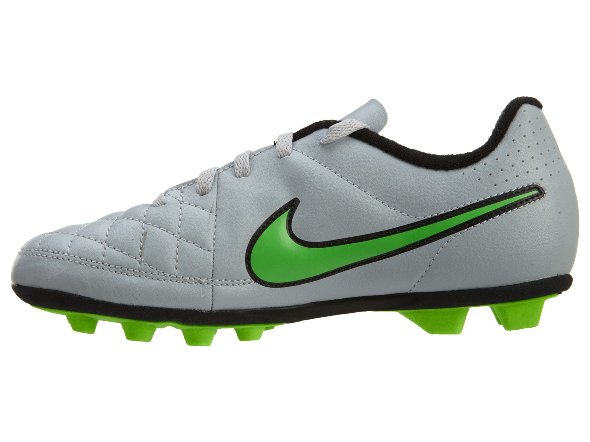 Nike Jr Tiempo Rio II FG-R Wolf Grey/Green Strike Boys / Girls Style :631286