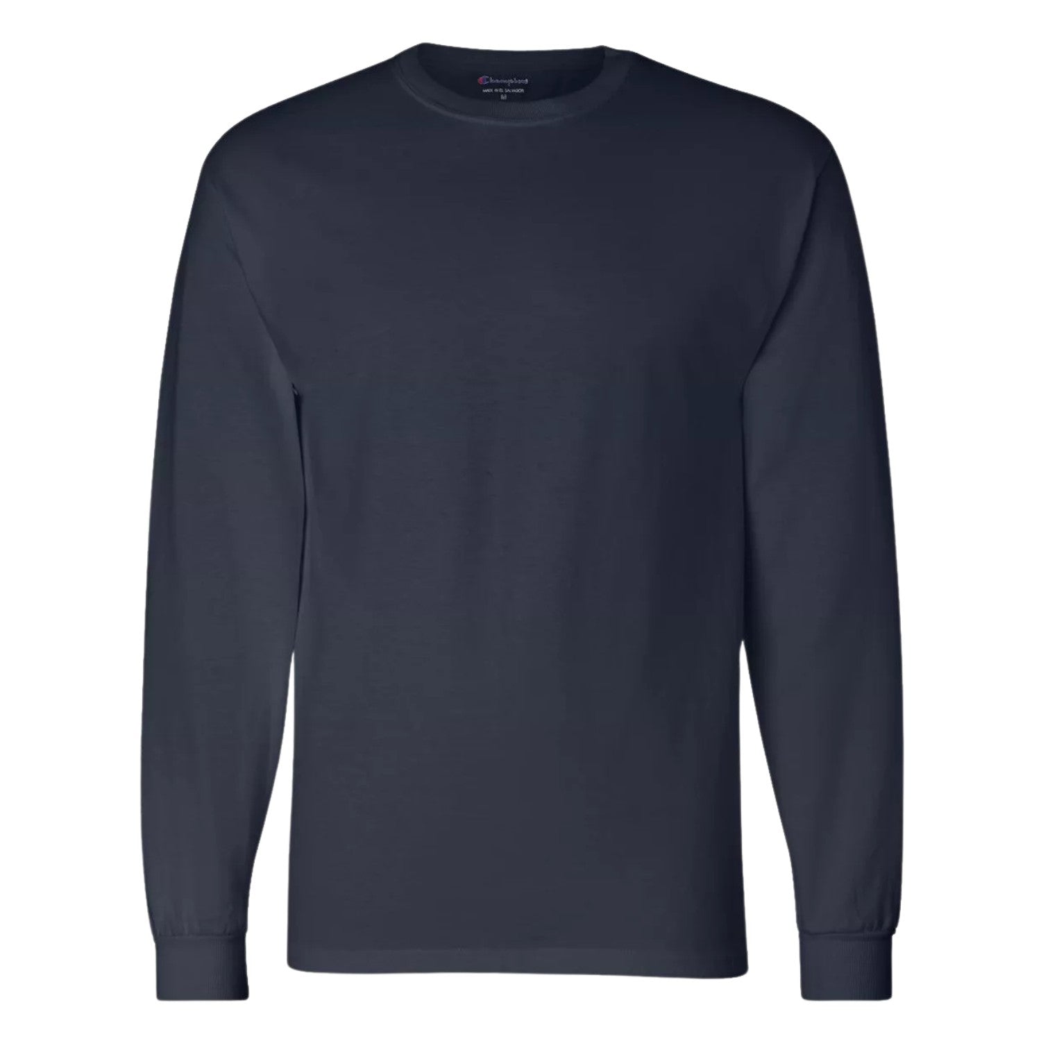 CHAMPION AUTHENTIC LONG SLEEVE TSHIRT:CC8C-NAVY