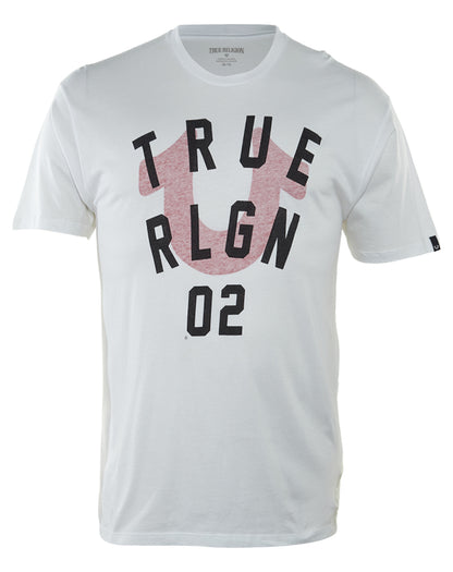 True Religion Horseshoe Pushprint Tee Mens Style : Ma451t040