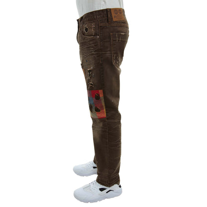 Grind House Chocolate Patch Denim Pants Mens Style : Gh160405-32