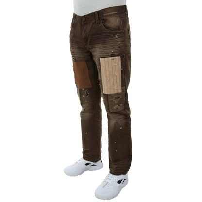 Grind House Chocolate Patch Denim Pants Mens Style : Gh160405-32