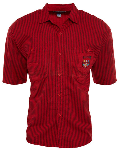 Bugle Boy Half Sleeve Trendy Dotted Stripes Button Up Shirt Mens Style : 693670