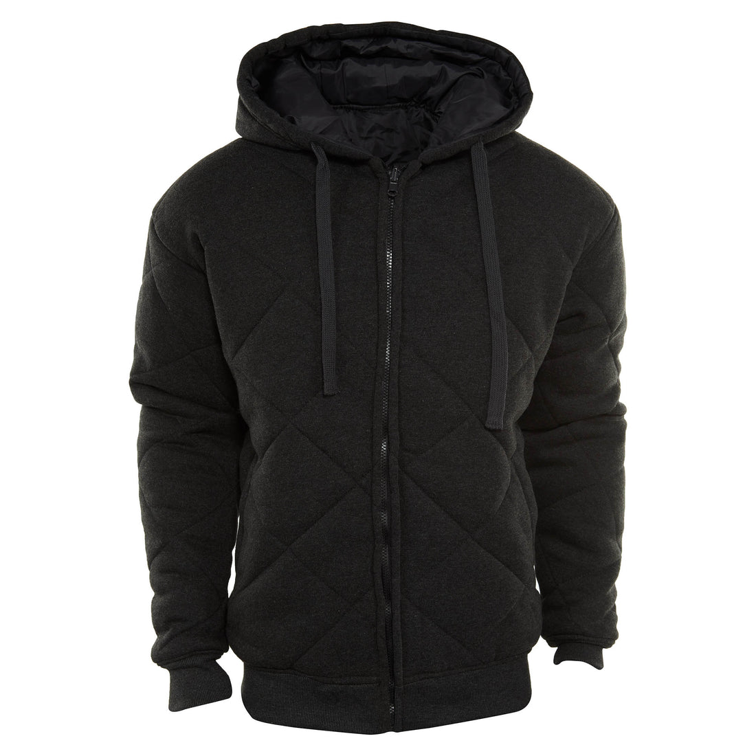 Plaza Quilted Zip-Up Hoodie Jacket Mens Style : P001