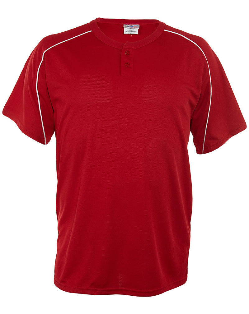 Teamwork Adult Closer 2-Button Short Sleeves Cool Mesh Jersey  Mens Style : 1271P