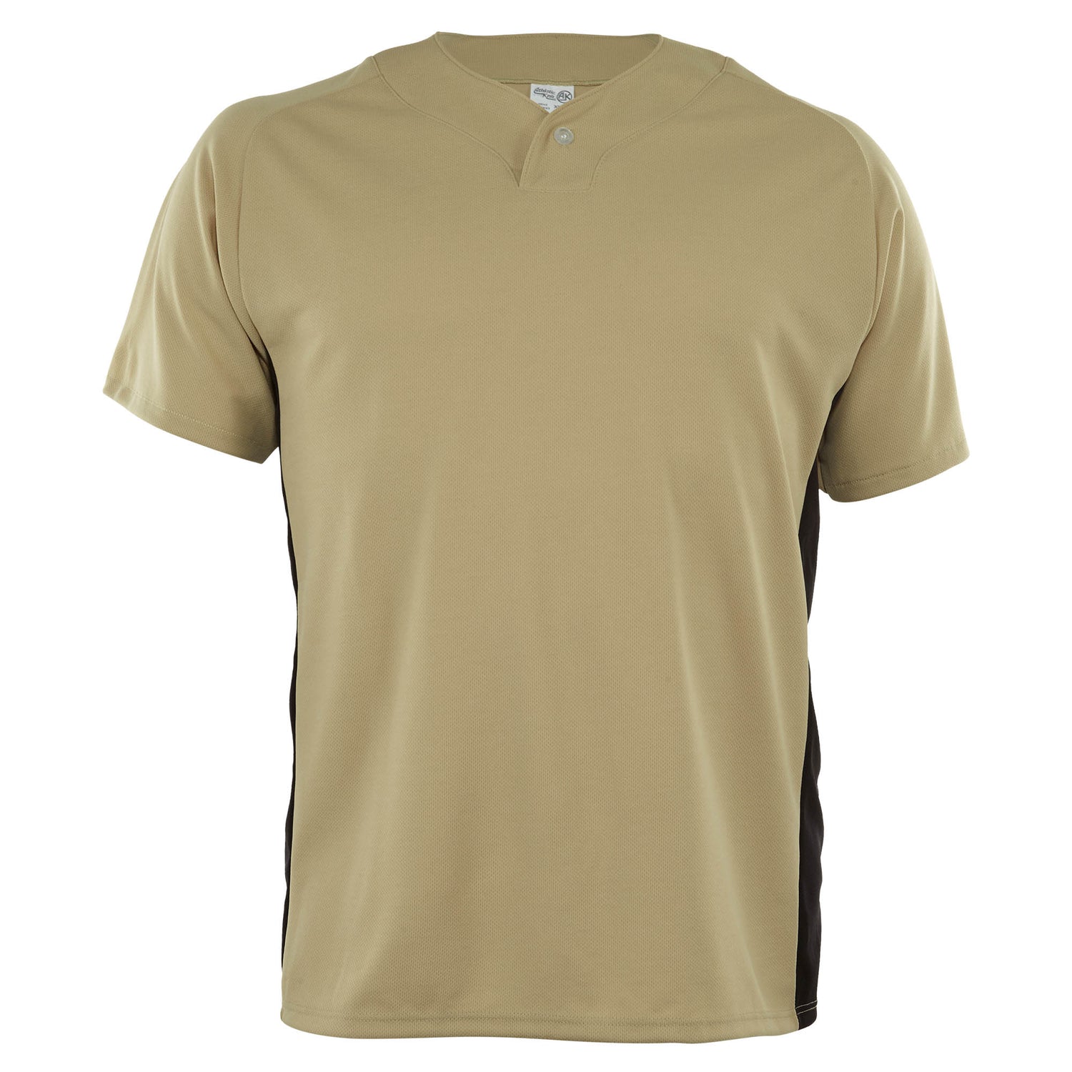 Athletic Knit We Will Single Button Short Sleeves Meshed Pullover Baseball Jersey Mens Style : BA543