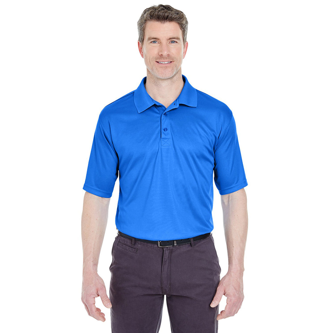 Ultra Club Cool &amp; Dry Sport Performance Interlock Polo T-shirt Mens Style : 8425