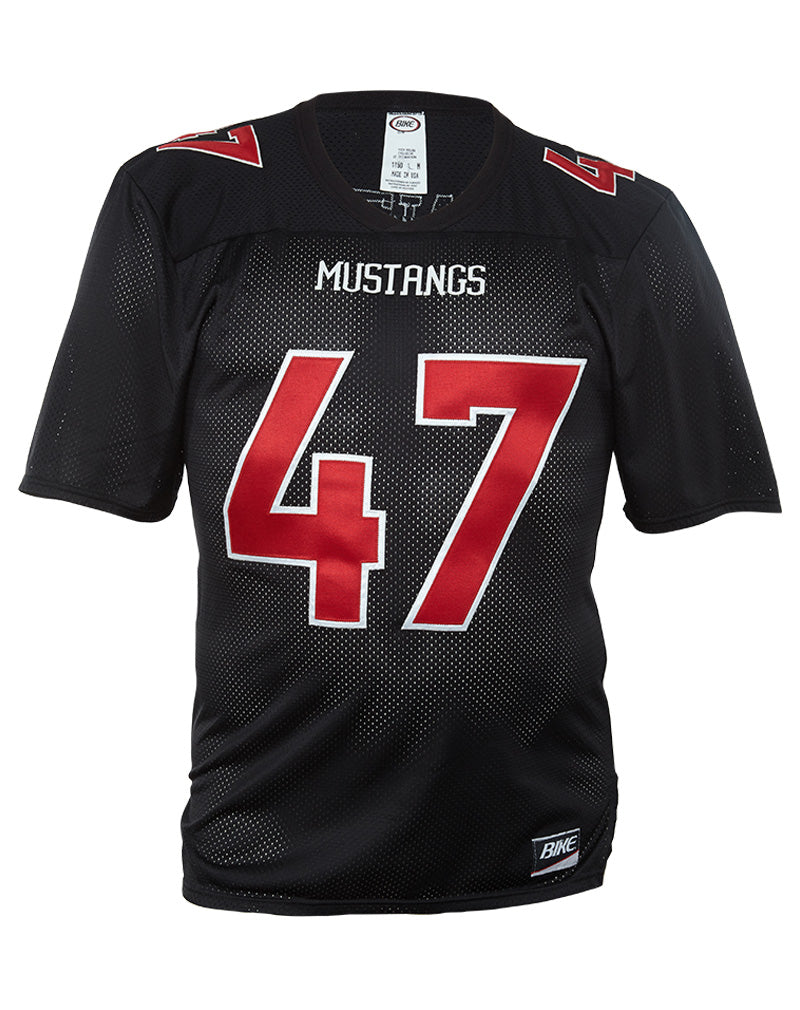 Bike Mustangs V-neck Short Sleeve Nylon Mesh Football Practice Jersey Mens Style : 1190