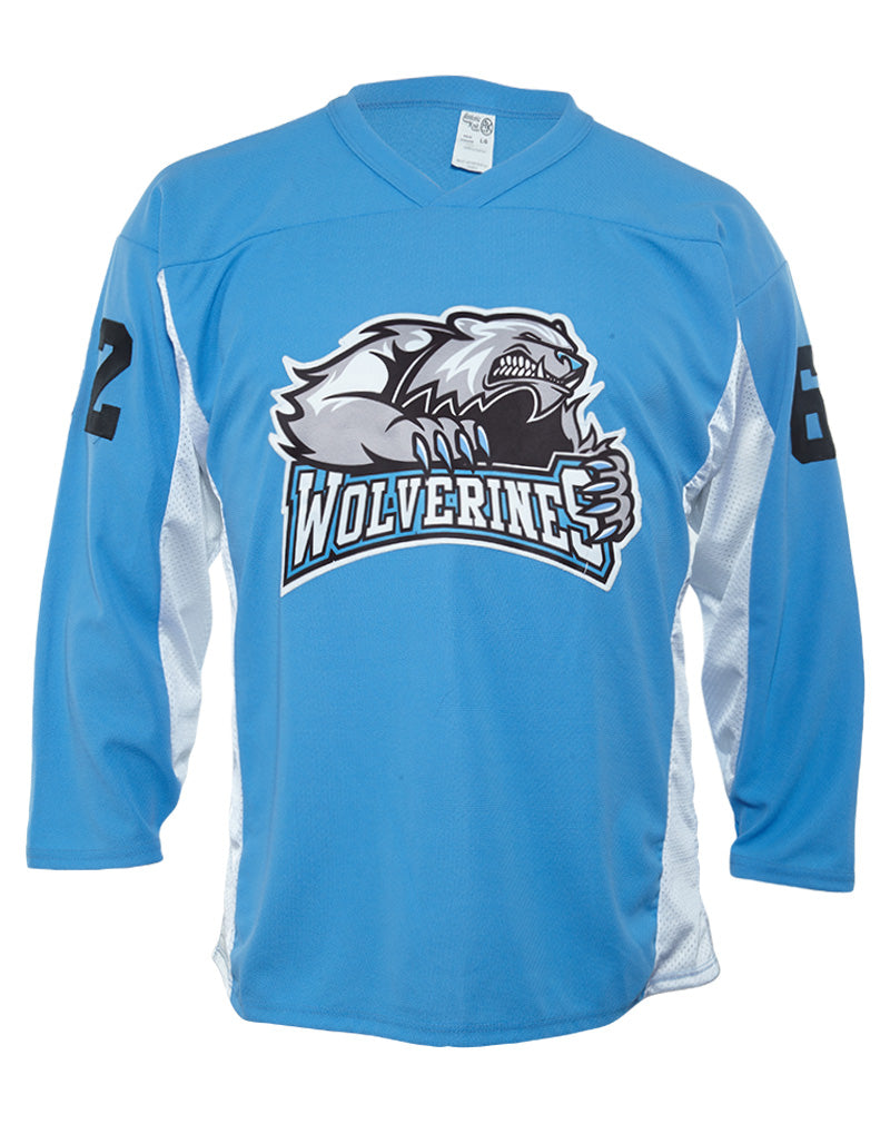 Athletic Knit Wolverine League Series V-neck Long Sleeve Hockey Jersey Mens Style : H687