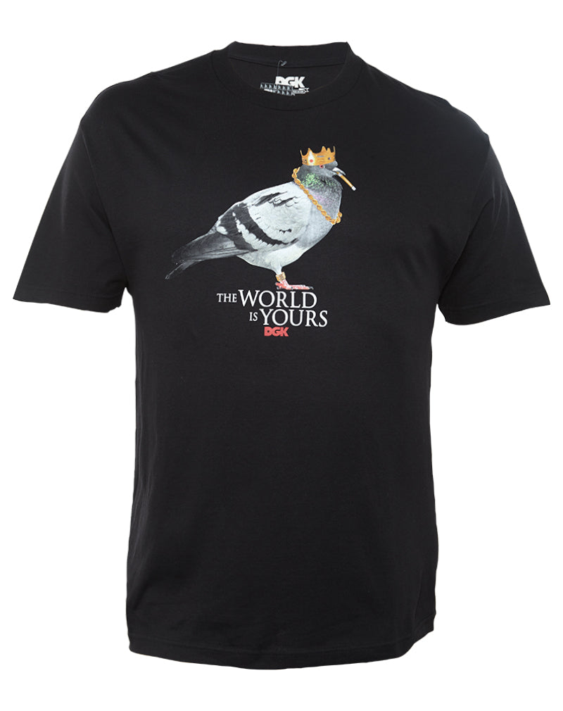 DIRTY GHETTO KIDS Smoking Pigeon Printed Short Sleeves Crewneck T-Shirt Mens Style : RN123201