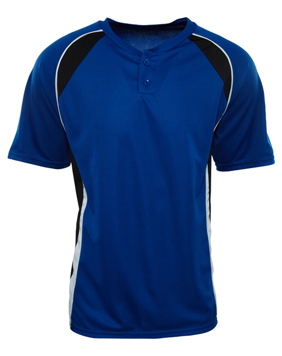 Augustia  Baseball/softball 3-color Wicking Moisture Management Two-button Base Hit Jersey Mens Style : 1540