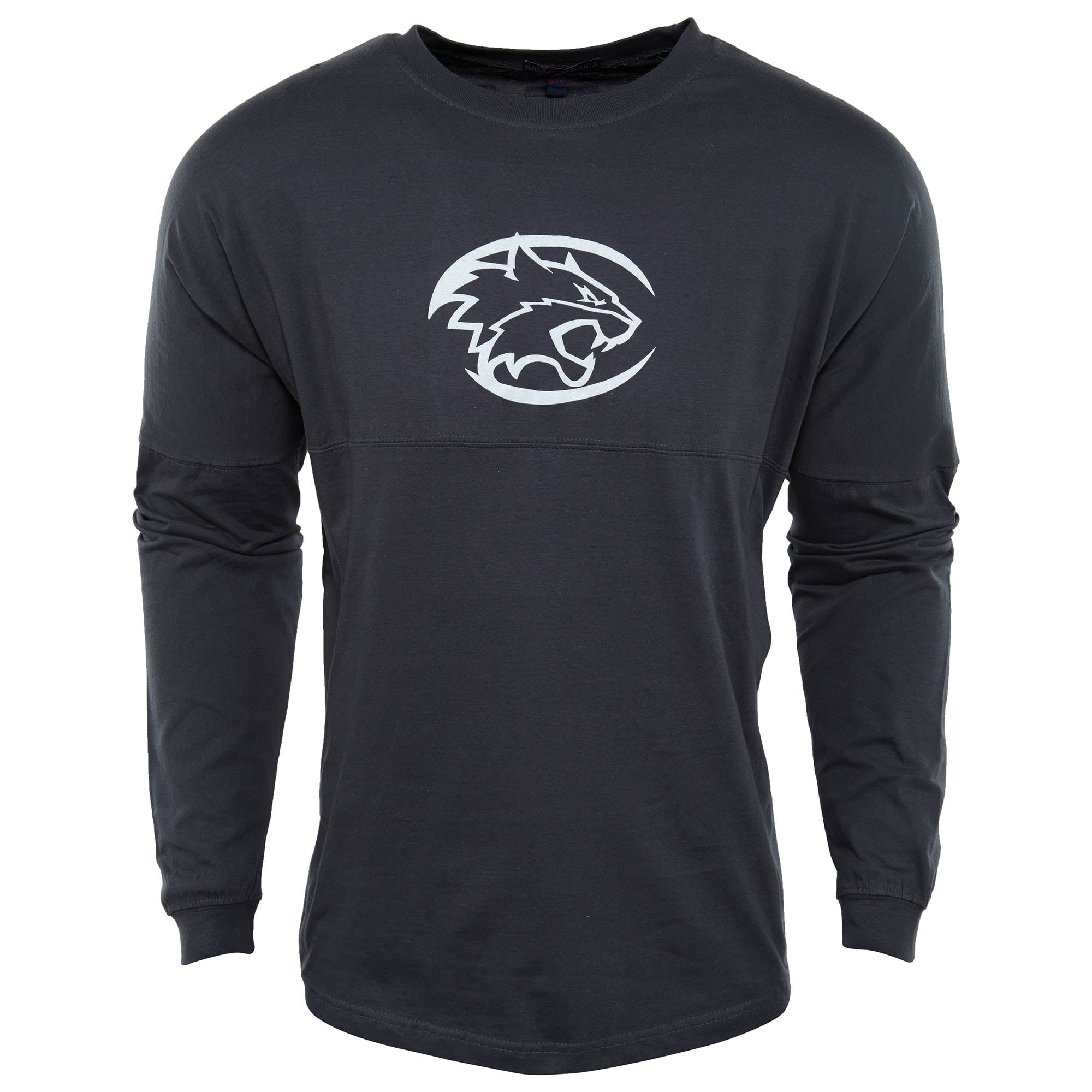 Basix Of America Mount Sinai Mustangs Long Sleeves Jumbo Crewneck T-Shirt Unisex Style : MN-5660