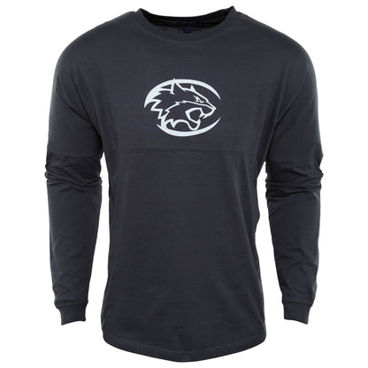 Basix Of America Mount Sinai Mustangs Long Sleeves Jumbo Crewneck T-Shirt Unisex Style : MN-5660