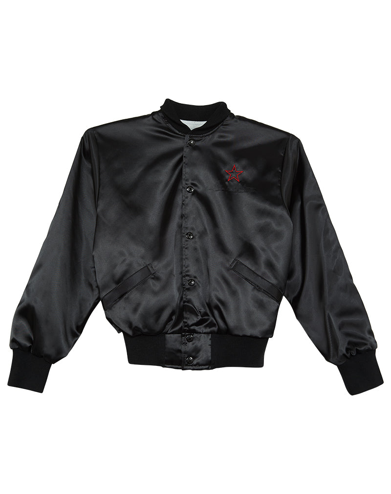 Birdie Snap Button Back Embroidered Satin Jacket Big Kids Style : 22703 EB