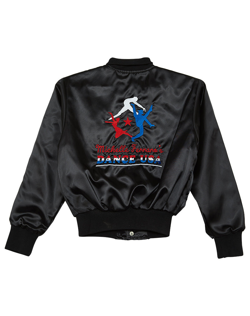 Birdie Snap Button Back Embroidered Satin Jacket Big Kids Style : 22703 EB