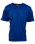 Augustia  Wicking Short Sleeve Two Button Baseball Jersey Mens Style : 426
