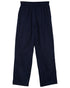 Augustia  Sportswear Covered Elastic Waistband Zip Bottom Solid Pants Mens Style : 3705