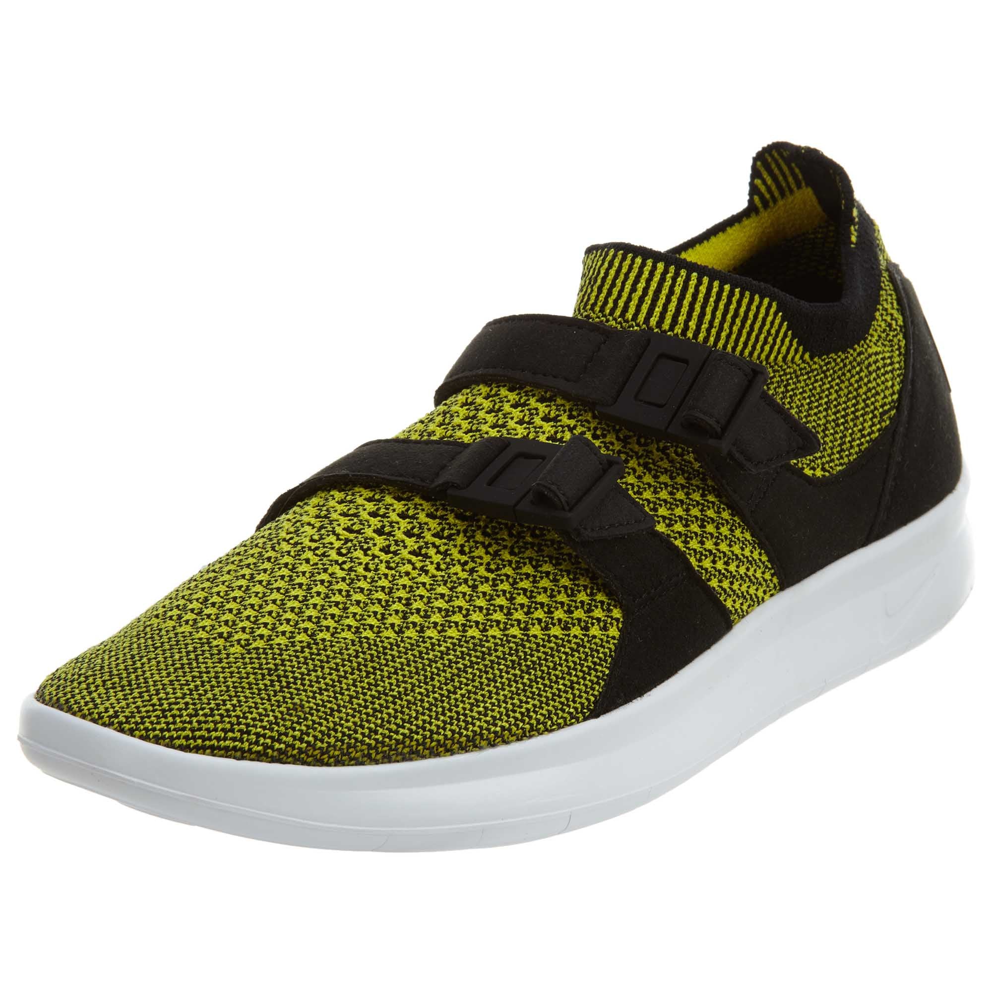 Nike Air Sockracer Flyknit Black White-Yellow Strike (Women&