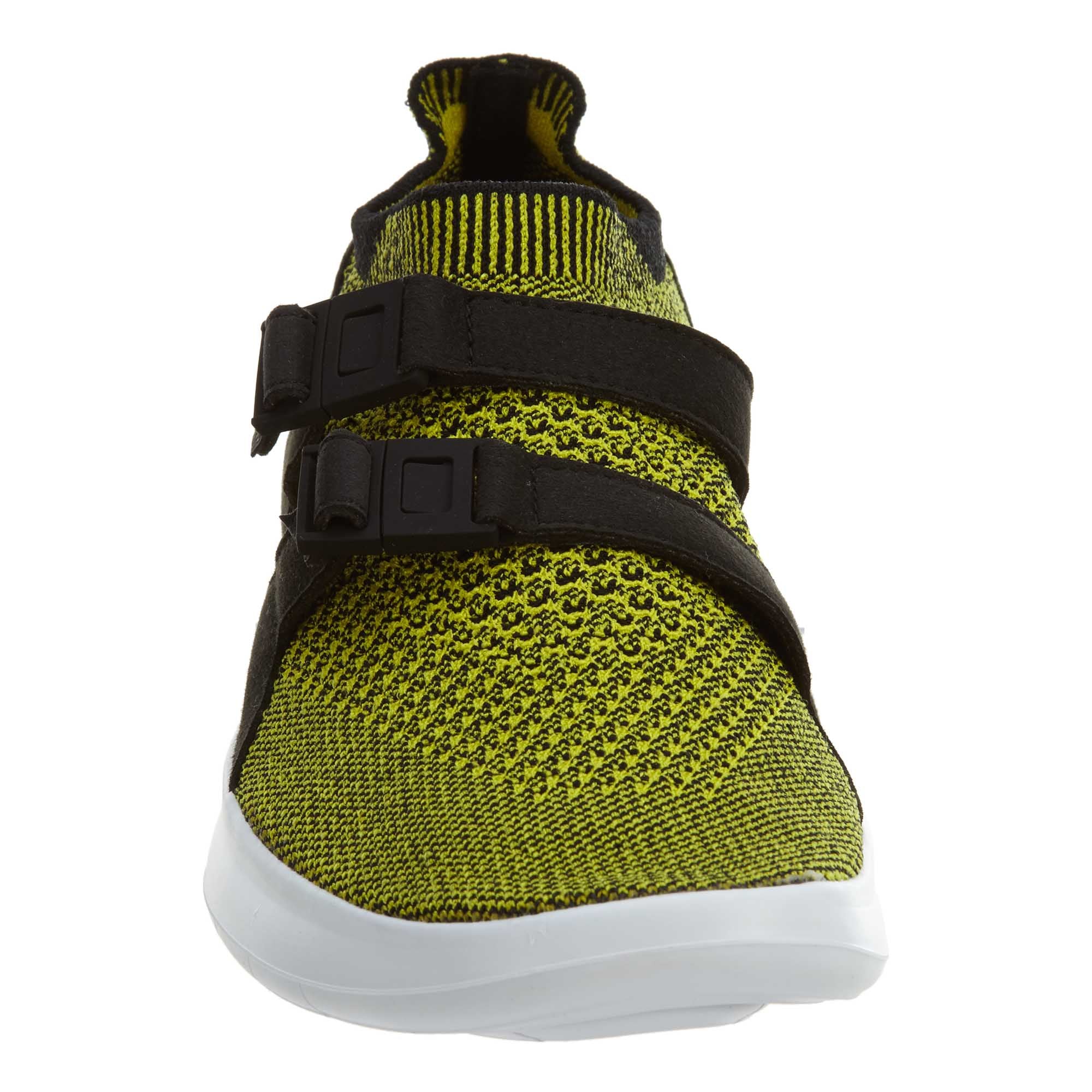 Nike Air Sockracer Flyknit Black White-Yellow Strike (Women&
