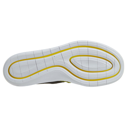 Nike Air Sockracer Flyknit Black White-Yellow Strike (Women&