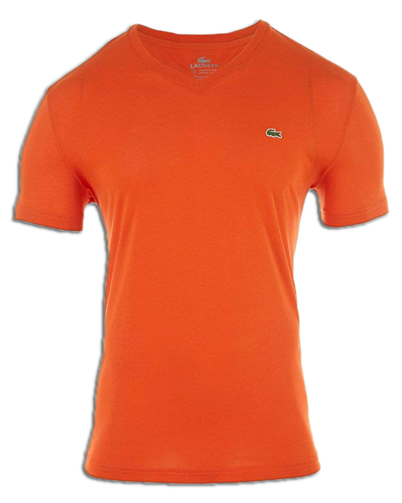 Lacoste Short Sleeve Pima Jersey V neck T-shirt Style 