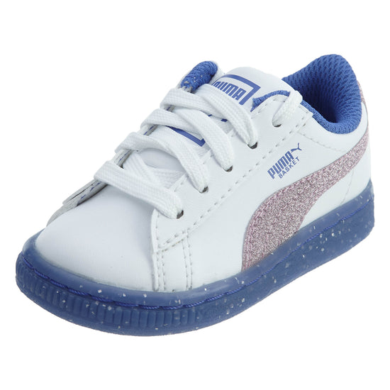 Puma Basket Iced Glitter 2 Infant Girls Shoe Toddlers Style : 363898