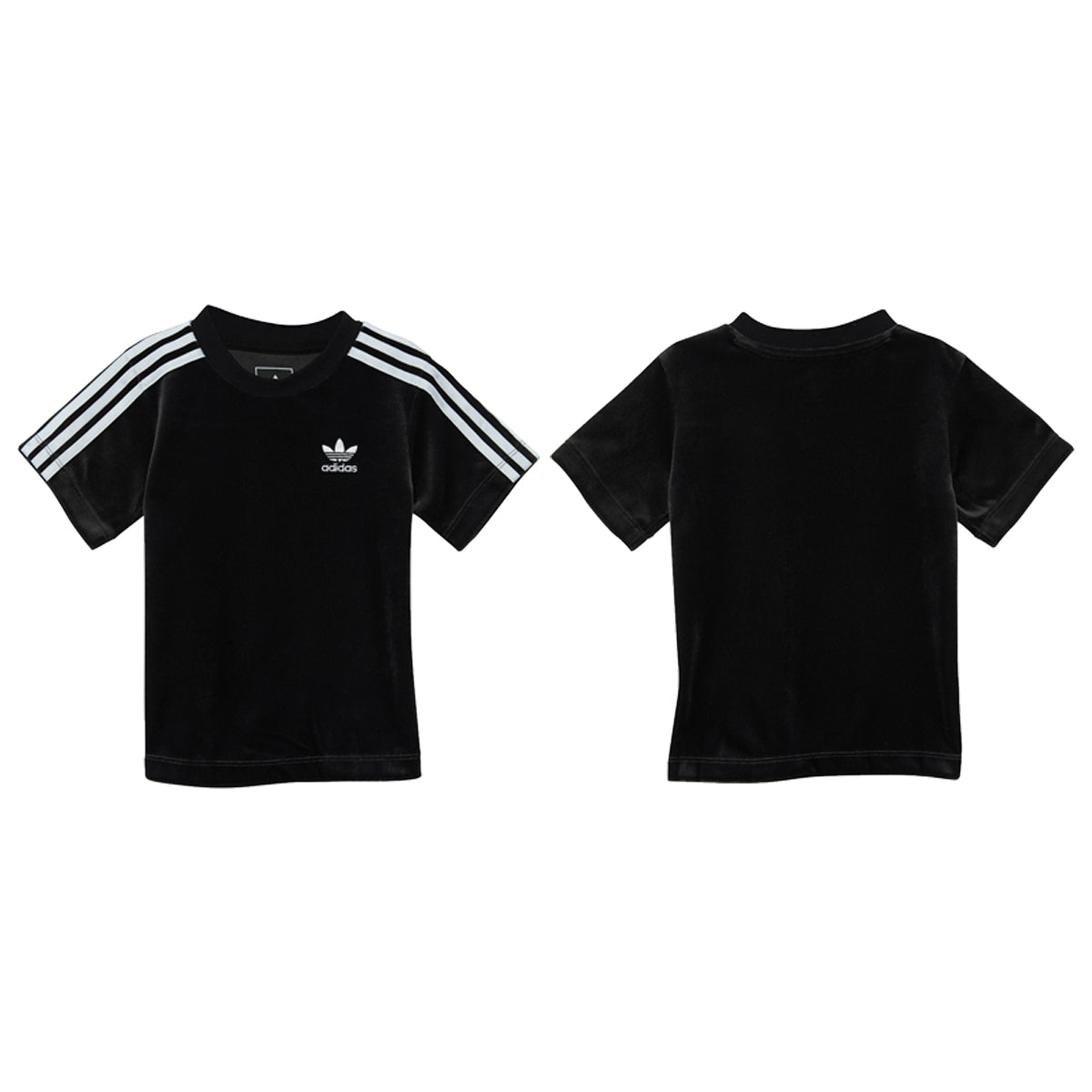 Adidas Infant Velour 3 Stripes Tee Toddlers Style : Bq4444