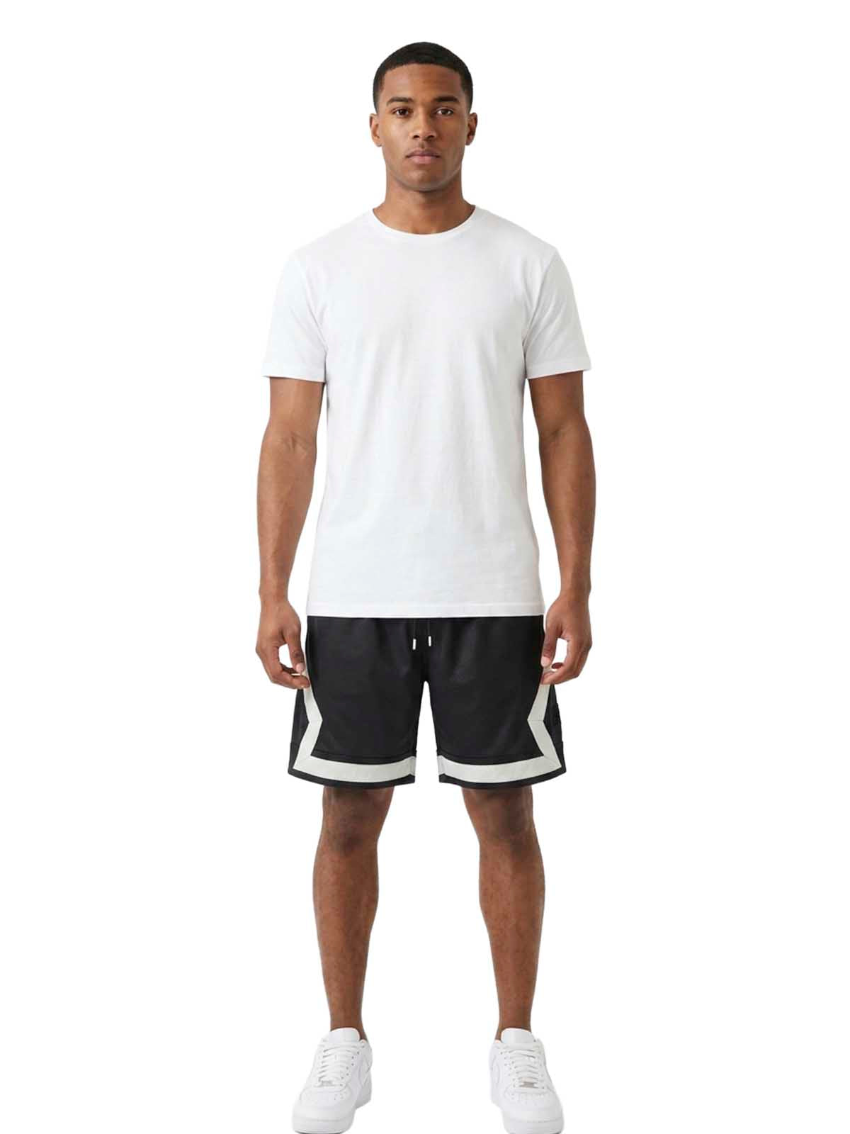 Smoke Rise Perforated Pu Fashion Short Mens Style : Ps22285