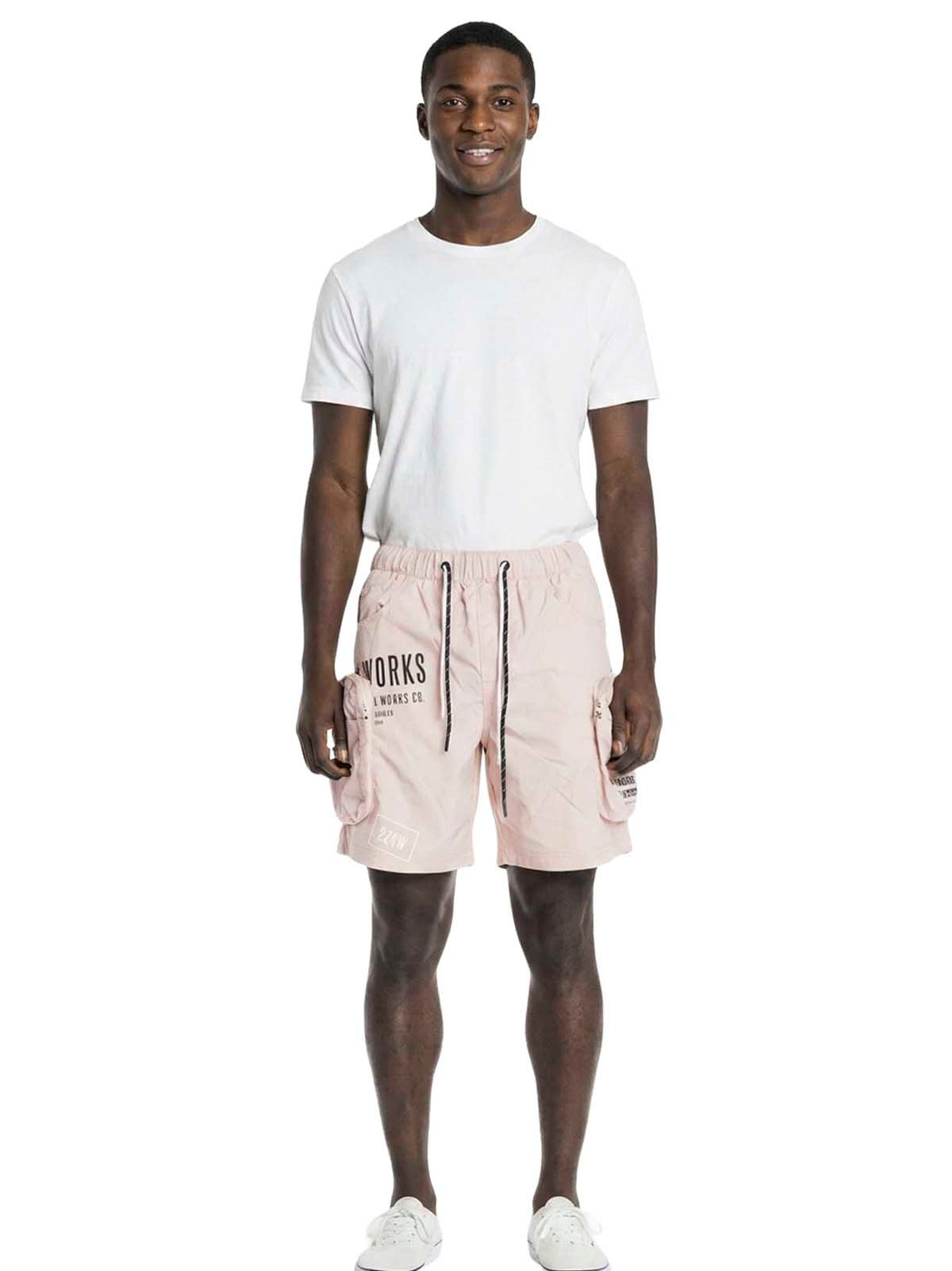 Smoke Rise Printed Utility Fashion Nylon Short Mens Style : Ws22282