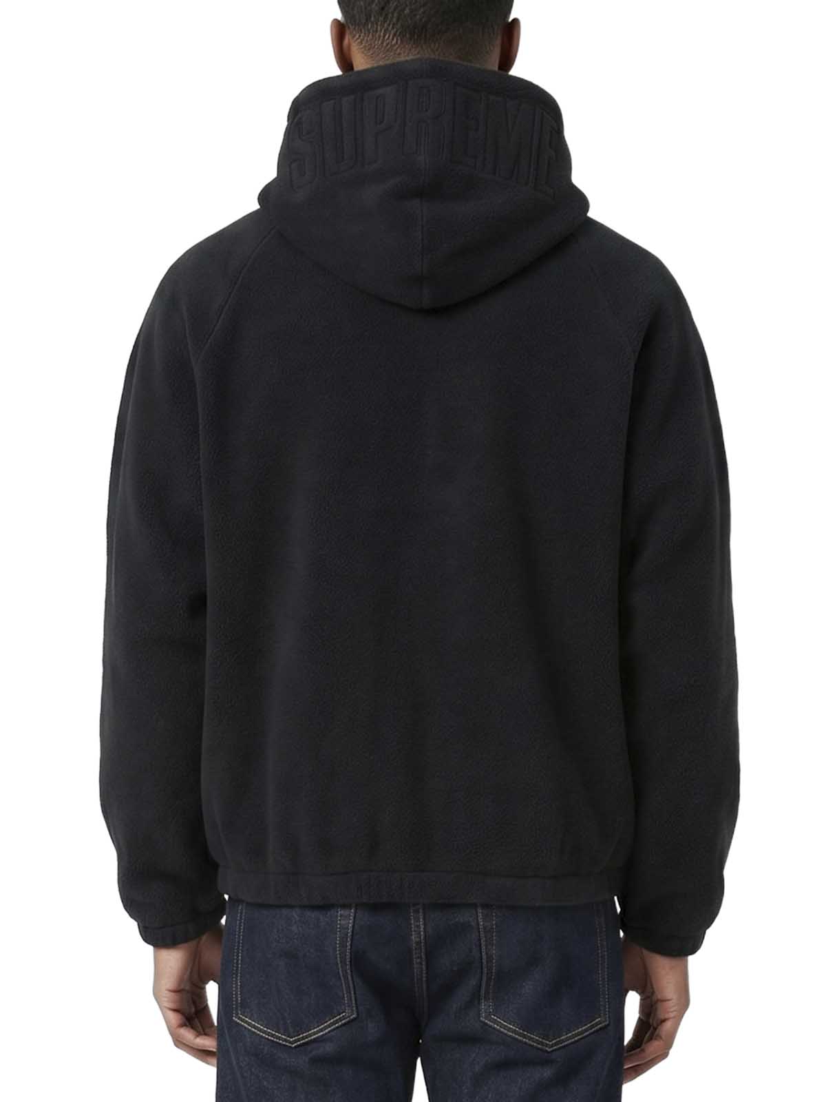 Supreme Polartec Hooded Raglan Jacket Mens Style : Fw18j88-BLACK