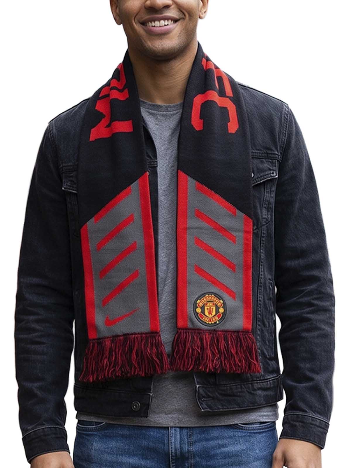 Nike Manchester United Mufc Football Soccer Scarf Unisex Style : Ac1971