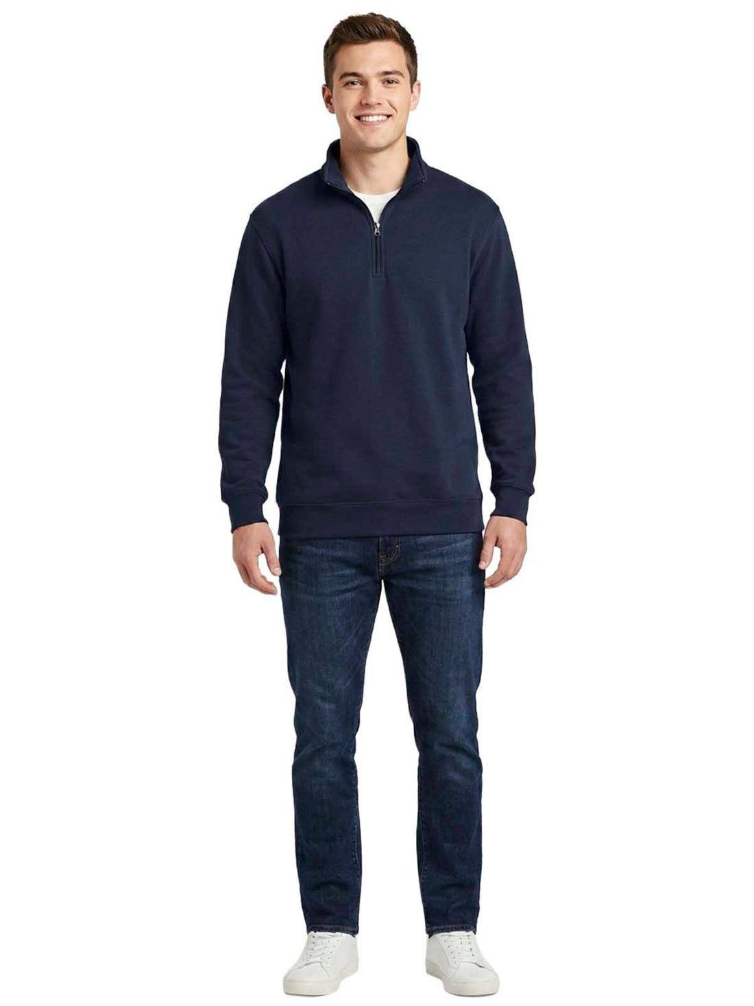 Sport-Tek Quarter Zip Collared Pullover Sweat Shirt Mens Style : St253