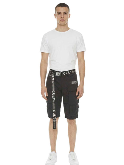 Cult Of Individuality  Cargo Short Ridged With White Belt Mens Style : 622ac-cs08e