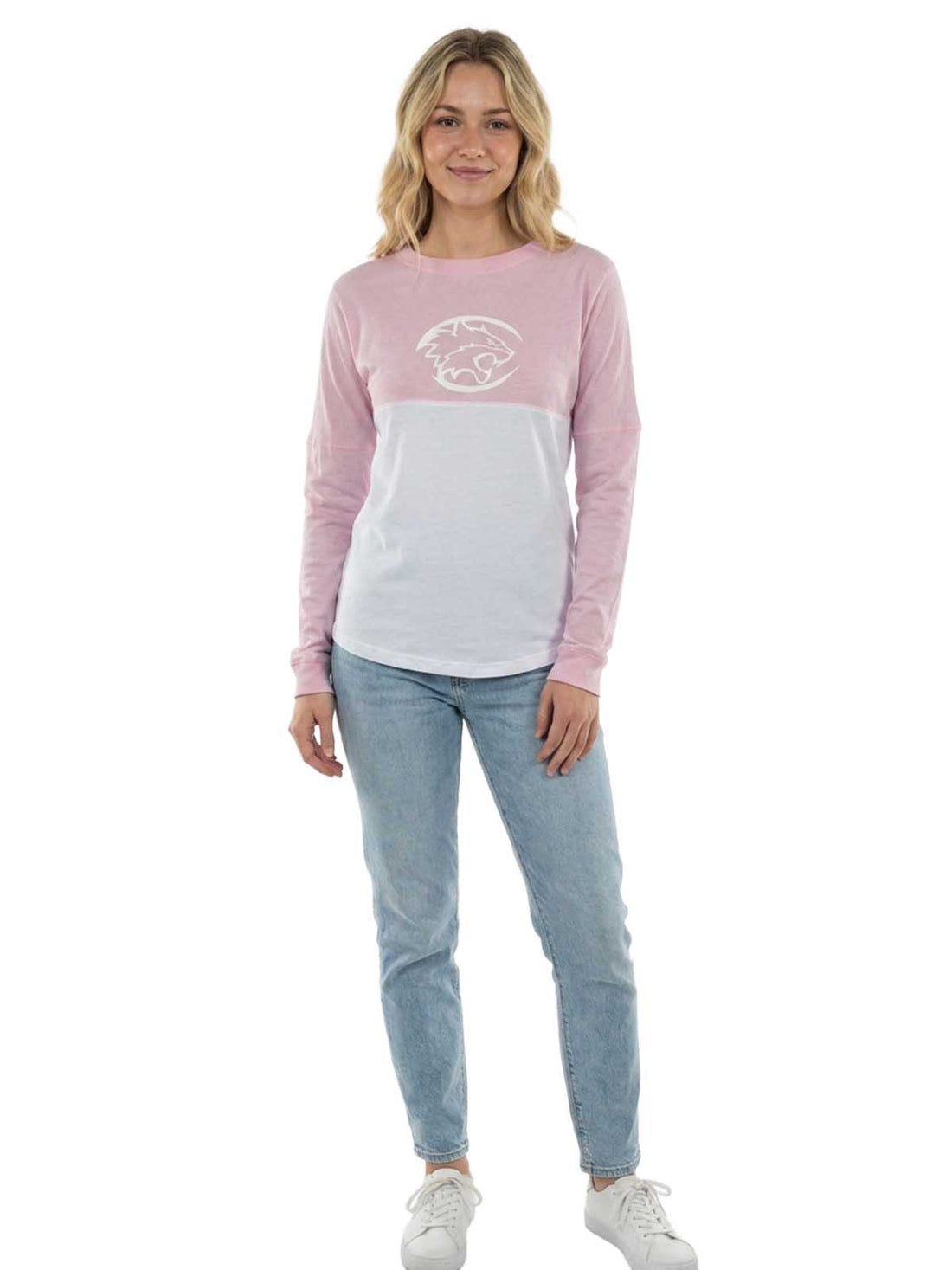 Basix Of America SWR Wildcats Long Sleeves Jumbo Crewneck T-Shirt Womens Style : JR-5660